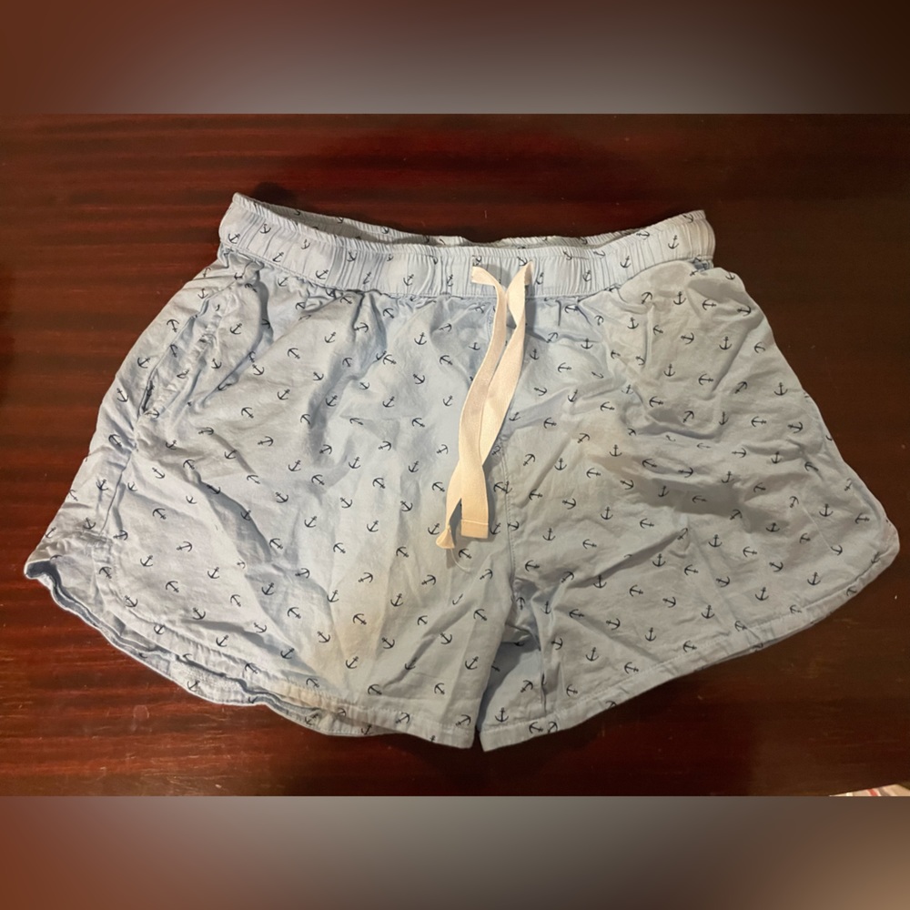 Cute nautical anchor shorts with pockets and drawstring